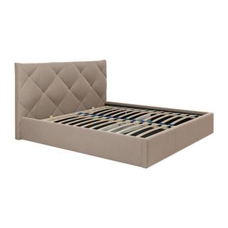 PASCAL MORABITO Lit coffre 180 x 200 cm - Velours - Beige - STARI de Pascal Morabito  