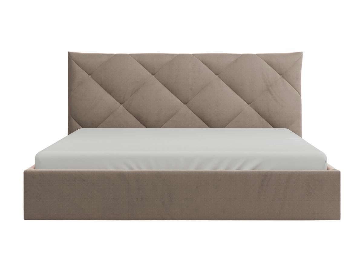 PASCAL MORABITO Bett mit Bettkasten - 180 x 200 cm - Samt - Beige - STARI von Pascal Morabito  