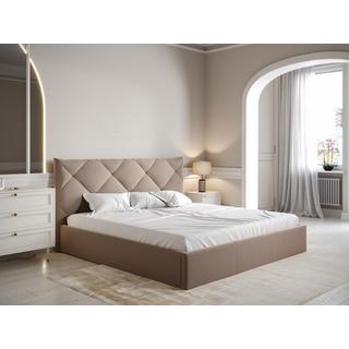 PASCAL MORABITO Lit coffre 180 x 200 cm - Velours - Beige - STARI de Pascal Morabito  