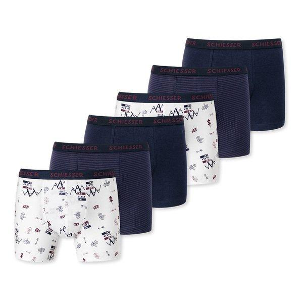Image of 6er Pack 955 Organic Cotton - Retro-short Pant Jungen Marine 92