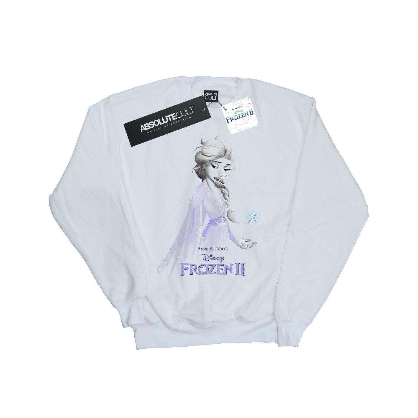 Image of Frozen 2 Elsa Unity Snowflake Sweatshirt Unisex Weiss 128