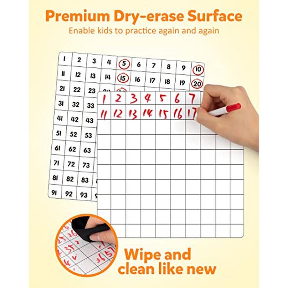 Activity-board  Hölzernes Mathe-Hundert-Brett 1-100 Zahlen Lernspielzeug Buntes Zählbrett-Spiel 