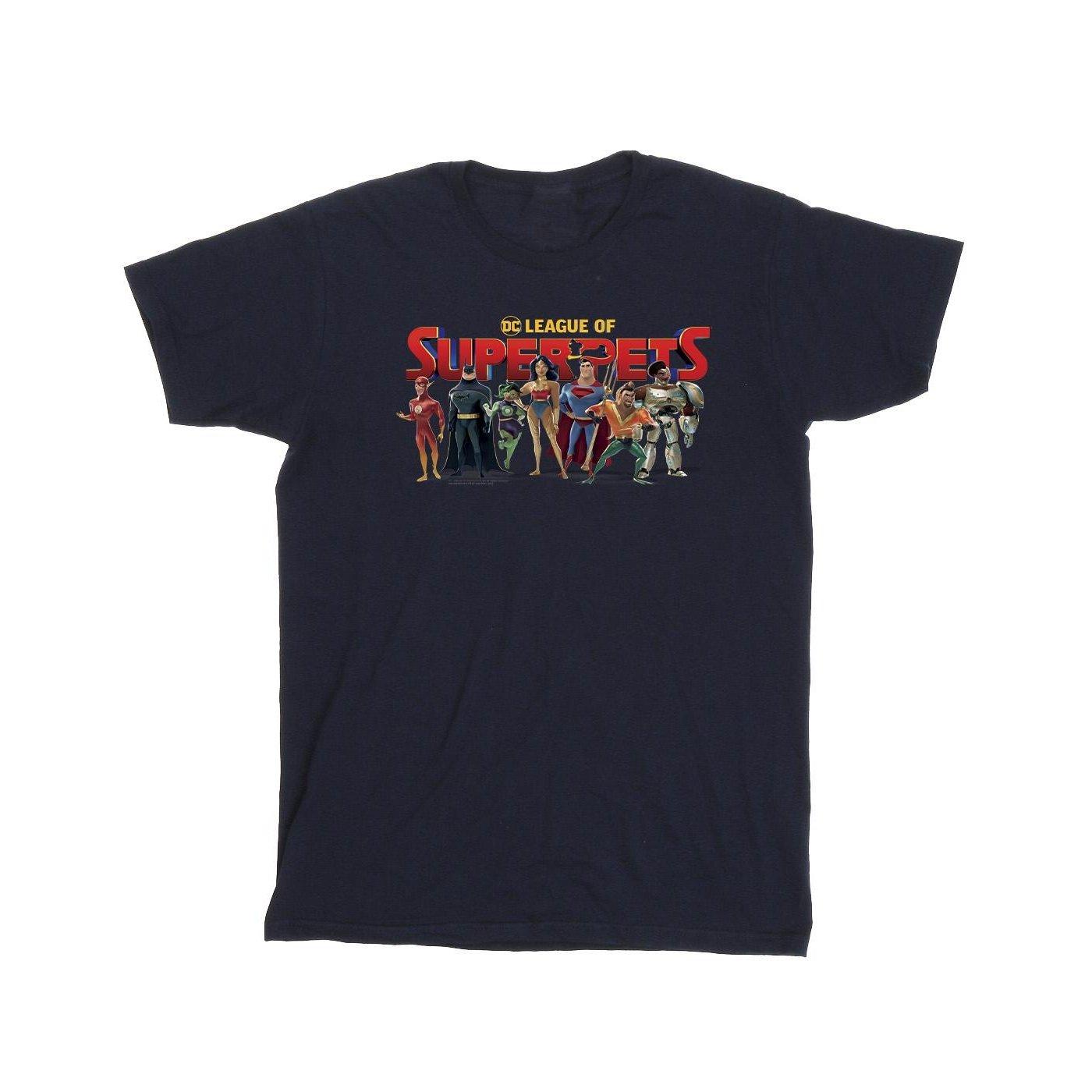 Image of Dc League Of Superpets Group Logo Tshirt Jungen Marine 152-158