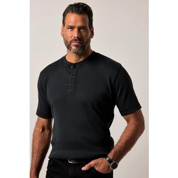 Maglia serafino in jersey a costine con FLEXNAMIC®, stile vintage e mezze maniche, fino alla tg. 8XL