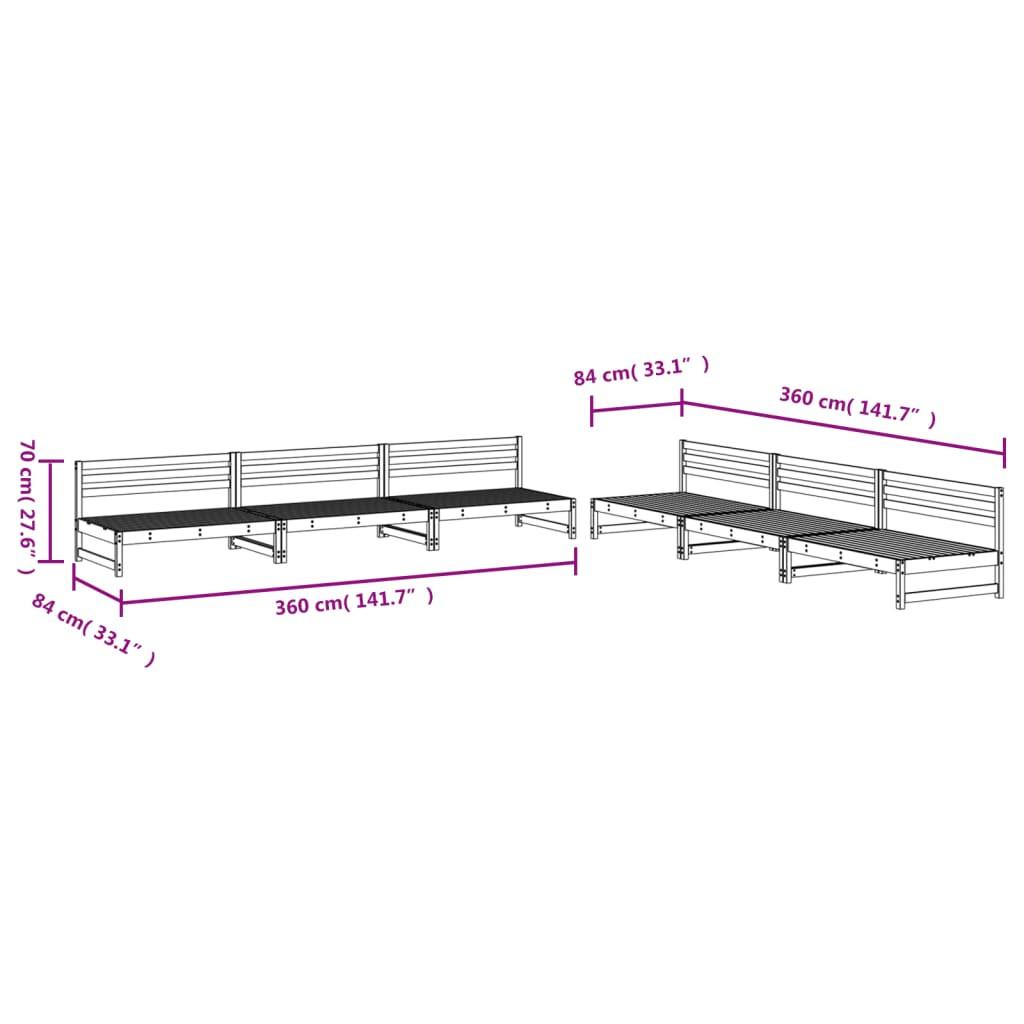 VidaXL set salotto da giardino Legno di pino  