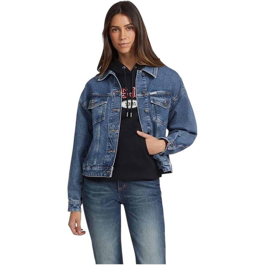 GUESS Giacca Da Camionista Oversize in Denim  