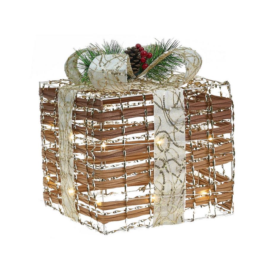 Beliani Weihnachtsdekoration 3er Set aus Kunststoff Klassisch TISSO  