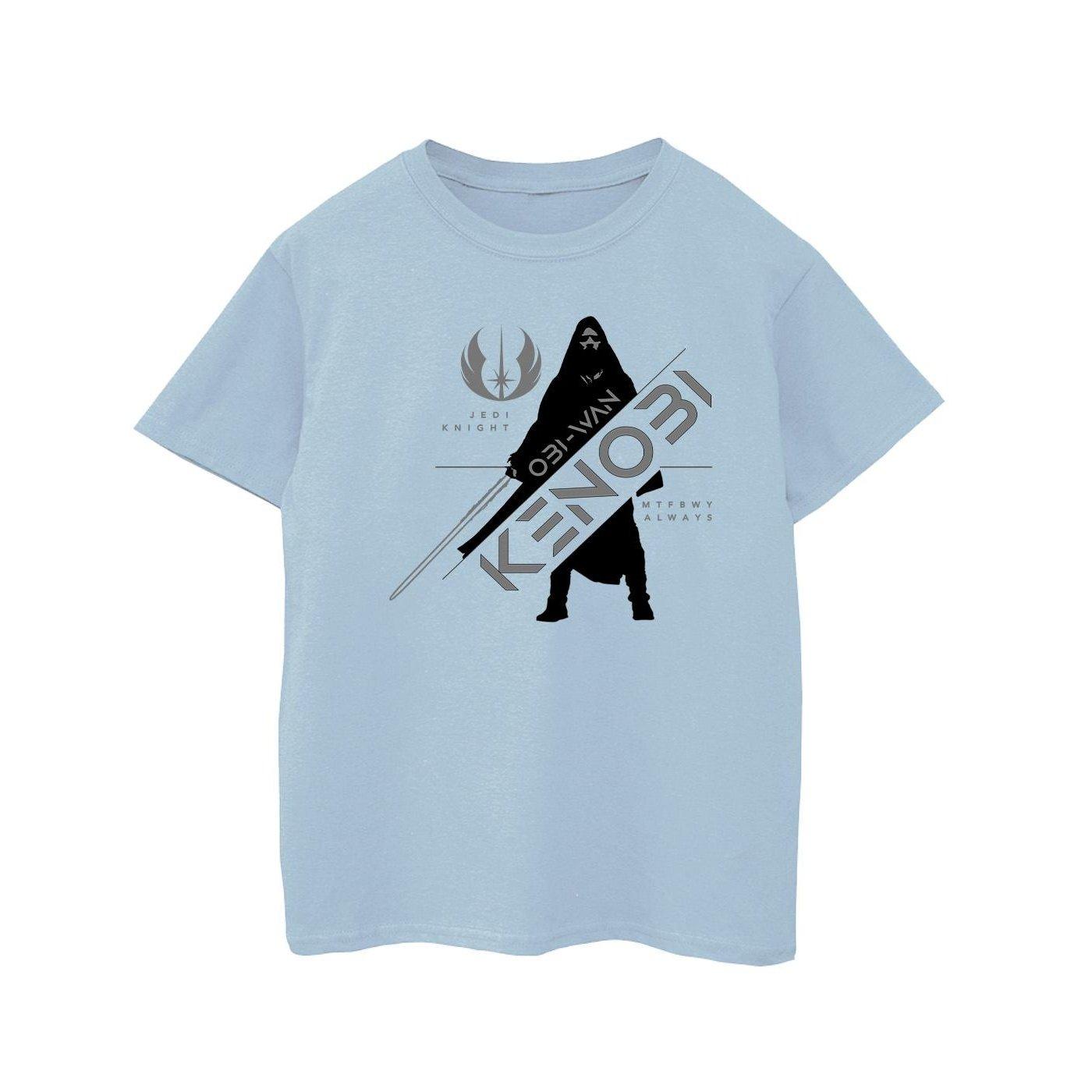 Image of Obiwan Kenobi Jedi Knight Tshirt Mädchen Blau 128