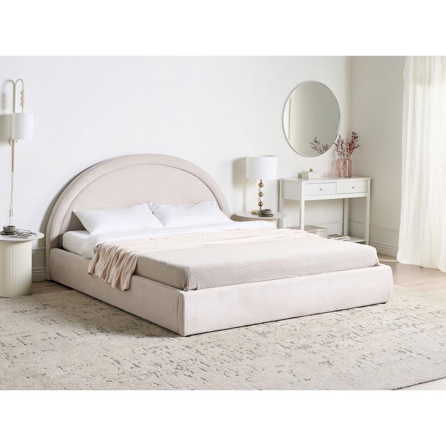 Beliani Lit ottoman en Tissu Moderne MOUZON  