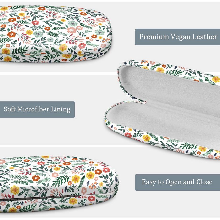 Only-bags.store Tragbares Hartschalen Brillenetui mit Brillenputztuch  