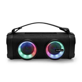 Nedis  Bluetooth® Party Boombox | 5 Timer | 2.0 | 24 w | MediaFbilding: Aux / USB | Kann Parres | Bærehandagtart | Fest Lys | Vielfalt 