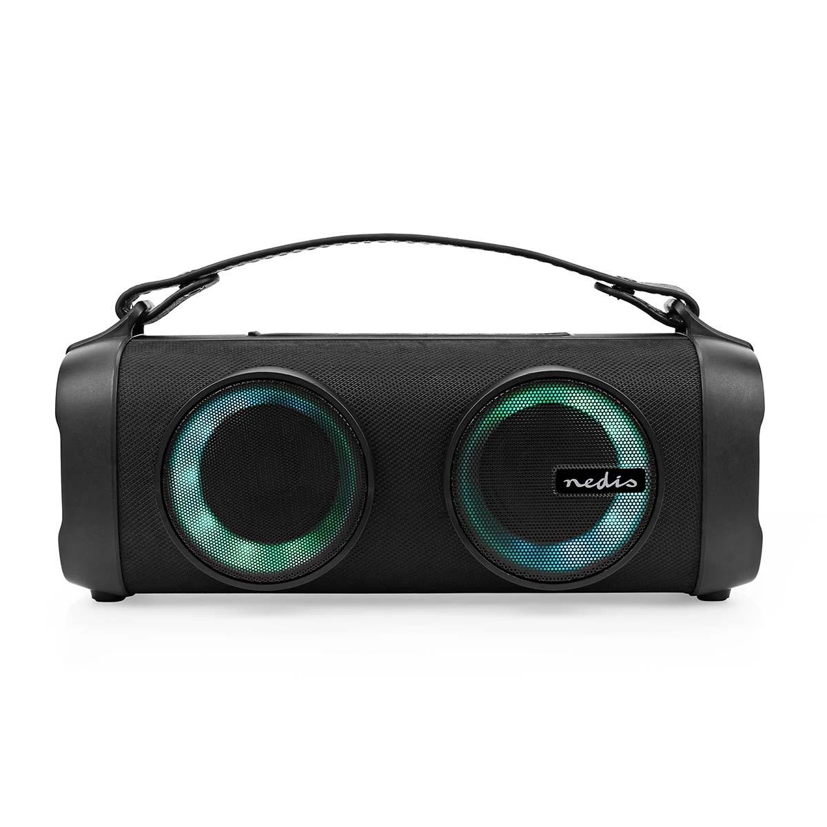 Image of Bluetooth® Party Boombox | 5 Timer | 2.0 | 24 w | MediaFbilding: Aux / USB | Kann Parres | Bærehandagtart | Fest Lys | Vielfalt