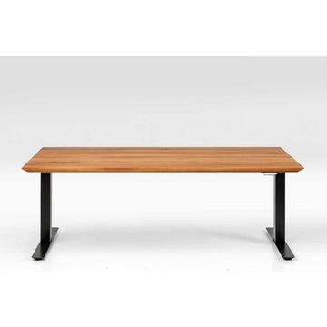 Bureau Office Symphony réglable en hauteur chêne noir 200x100