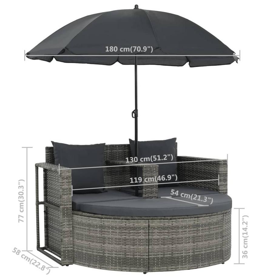 VidaXL Gartenstuhl poly-rattan  