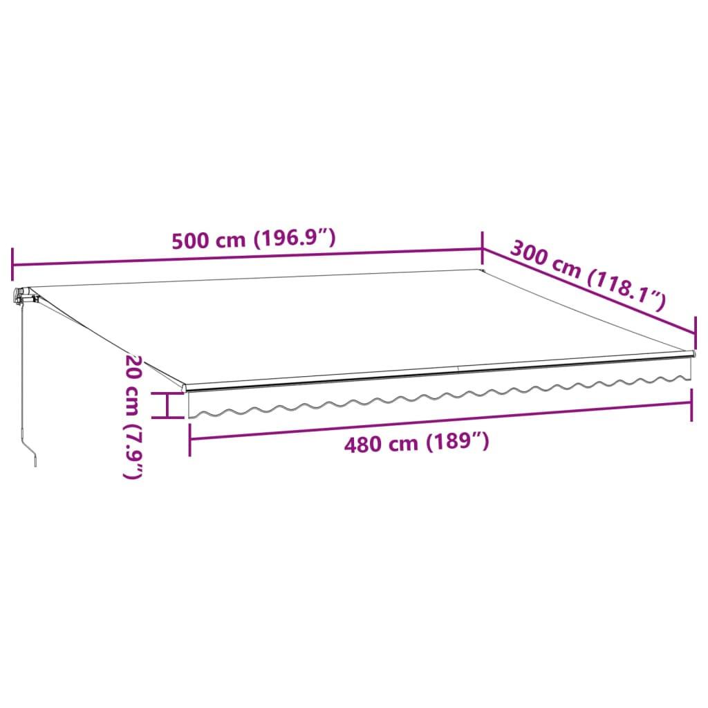 VidaXL Einziehbare markise aluminium  