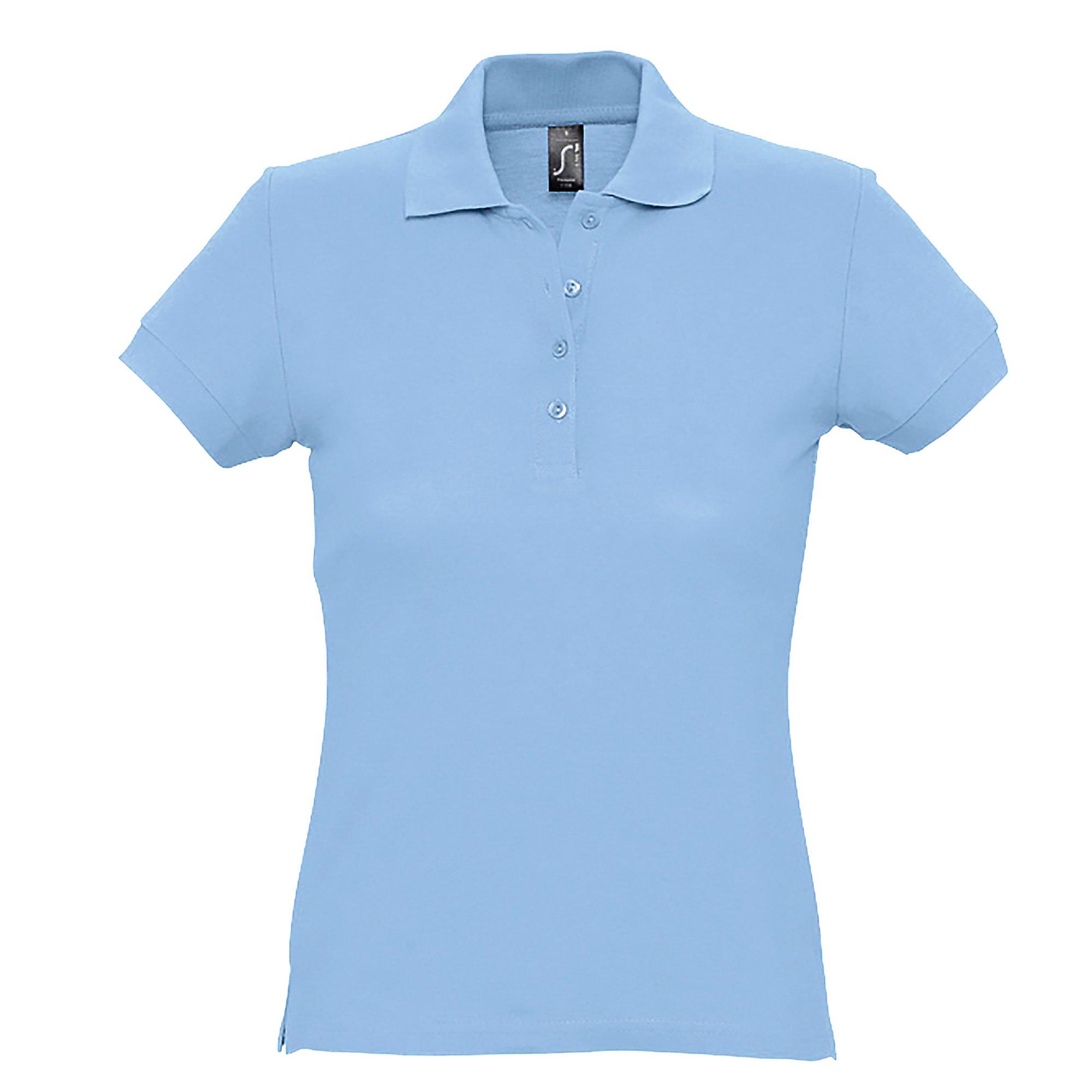 Image of Passion Poloshirt, Kurzarm Damen Himmelblau L