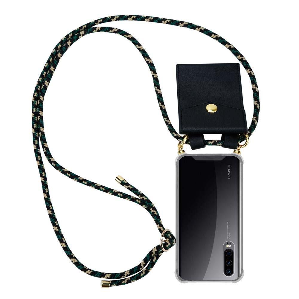Image of Handy Kette für Huawei P30 Silikon mit Gold Ringen