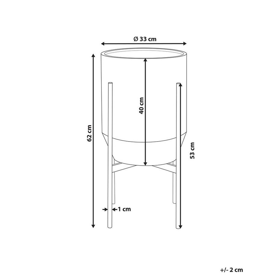 Beliani Vaso per piante rialzato en Ferro  HYBRIDUM  