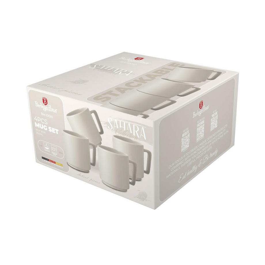 Berlinger Tassenset 4 Stk. 300ml matt cream Sahara Collection  