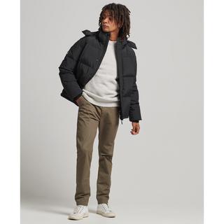 Superdry  daunenjacke mit kapuze und gittermuster 