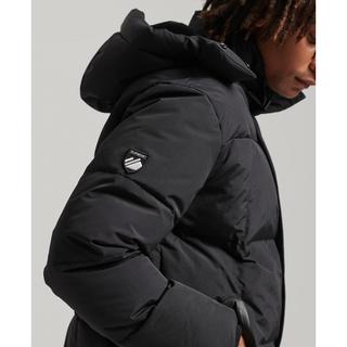 Superdry  daunenjacke mit kapuze und gittermuster 