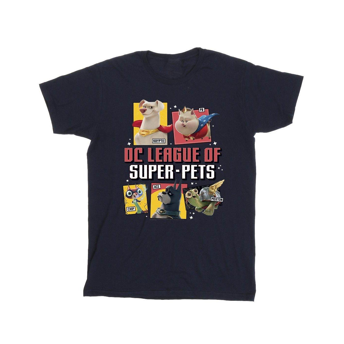 Image of Dc League Of Superpets Profile Tshirt Jungen Marine 140/146