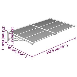 VidaXL Türvordach polycarbonat  