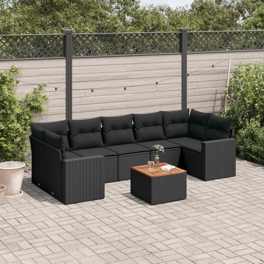 VidaXL set divano da giardino Polirattan  