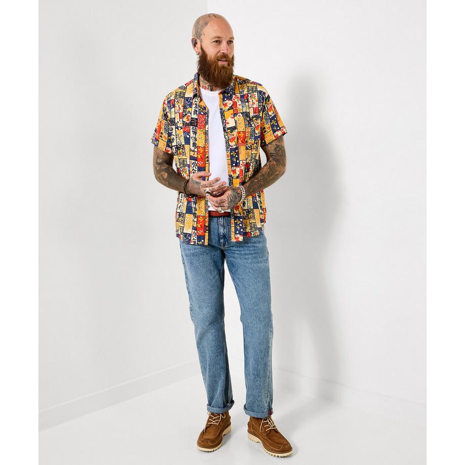 Joe Browns Japanischer Stil Patchwork Kurzarmhemd  