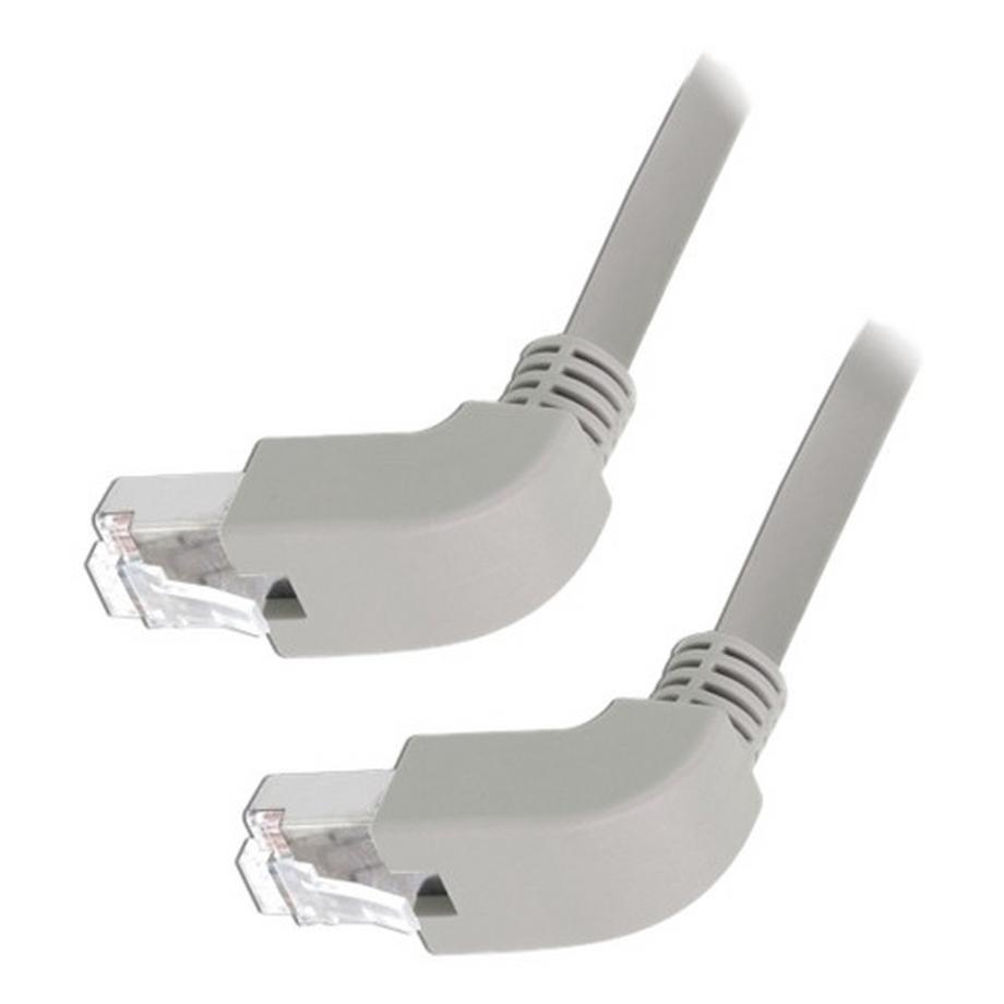 DeLOCK Cat5e Netzwerkkabel, nach unten abgewinkelt/nach unten abgewinkelt, 0,5 m – Grau