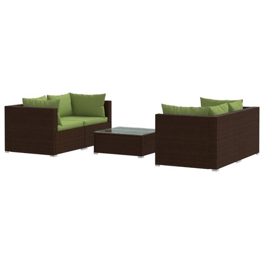 Garten-lounge-set poly-rattan