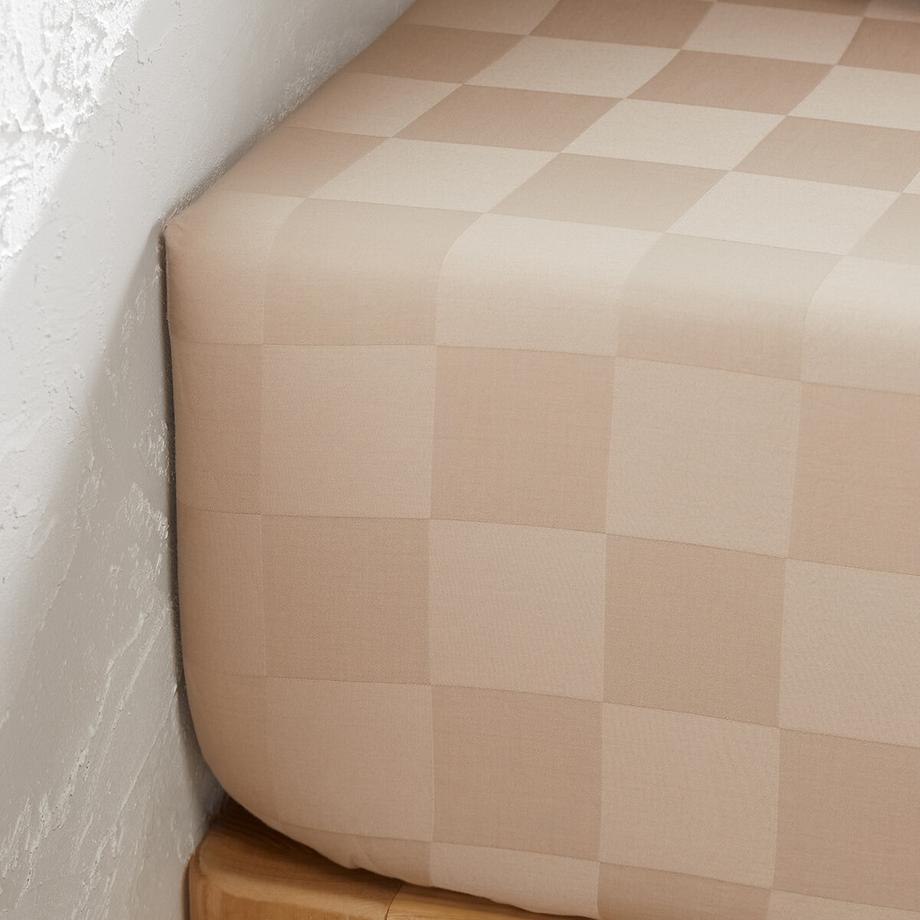 La Redoute Intérieurs Victor Drap-housse Satin de Coton Prélavé  