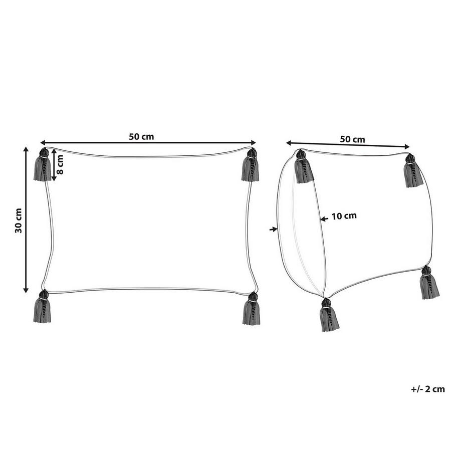 Beliani Coussin en Coton  ANTHEMIS  