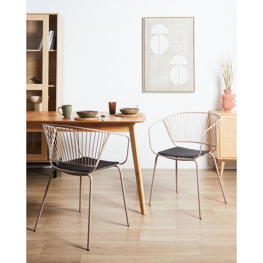 Beliani Set di 2 sedie da pranzo en Acciaio Industriale RIGBY  