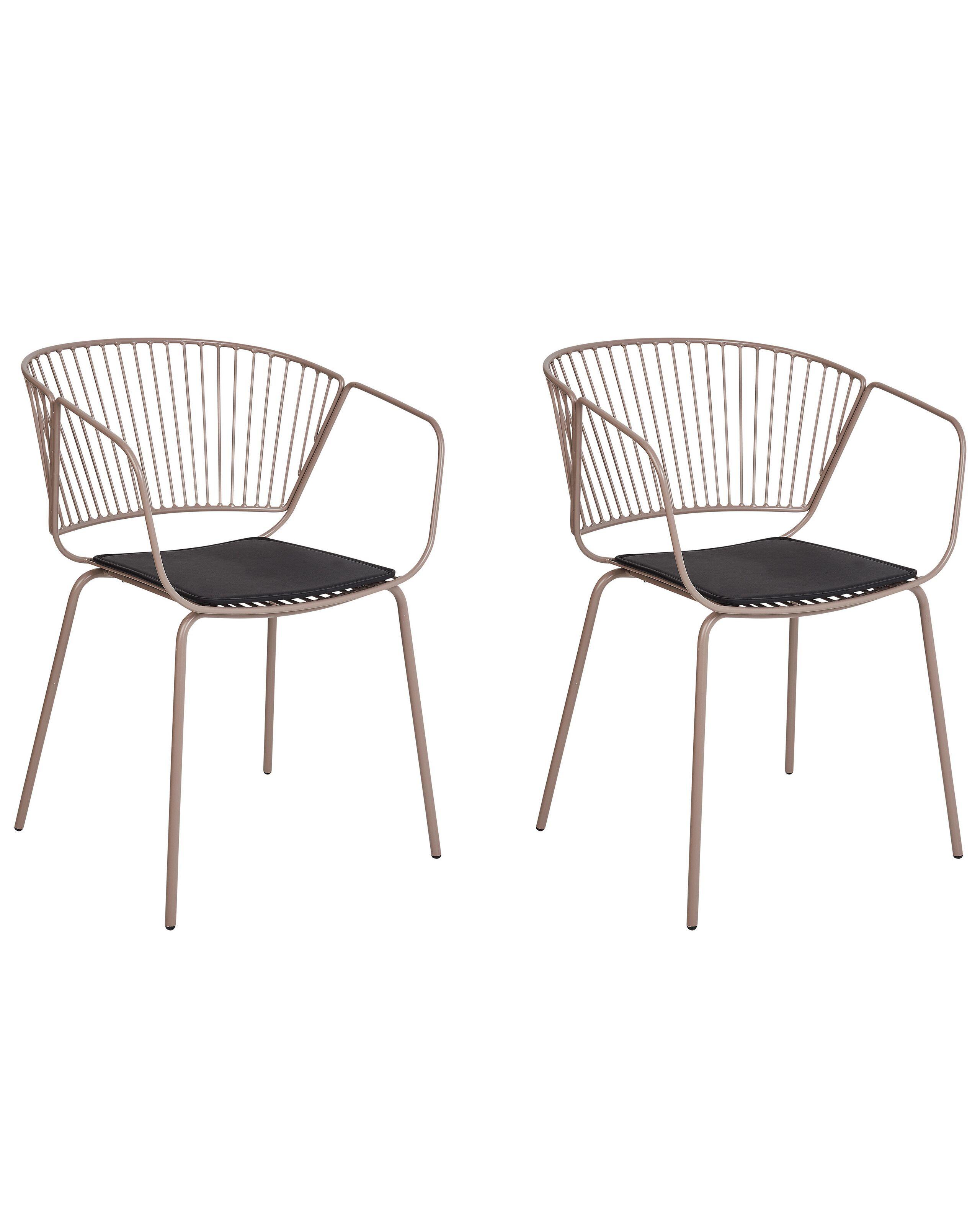 Beliani Lot de 2 chaises en Acier Moderne RIGBY  