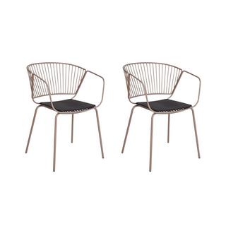 Beliani Lot de 2 chaises en Acier Moderne RIGBY  