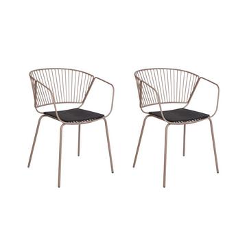 Lot de 2 chaises en Acier Moderne RIGBY