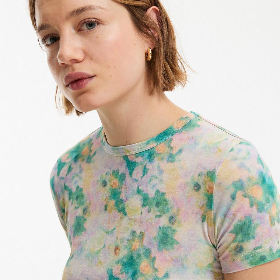 La Redoute Collections T-Shirt Girocollo Fantasia Floreale  