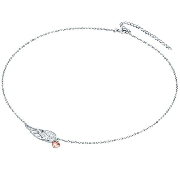 Rafaela Donata  Femme Collier en argent Coeur/aile 