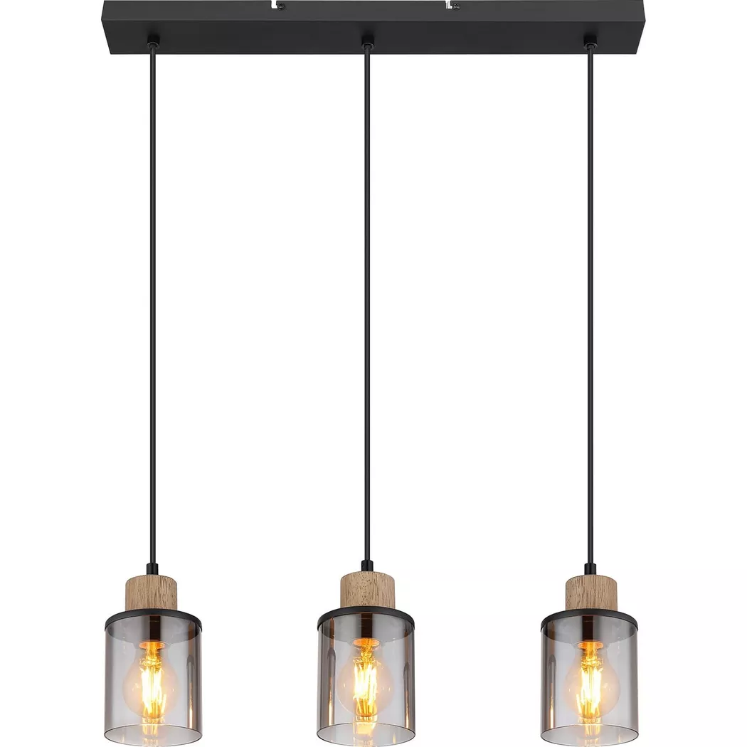 mutoni – Hängeleuchte Reid Glas Metall 3xE27, One Size, Multicolor