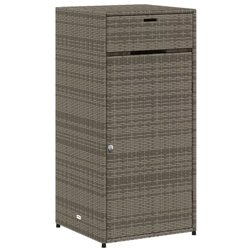 Armoire de rangement de jardin gris 55x55x111 cm résine tressée Vidaxl