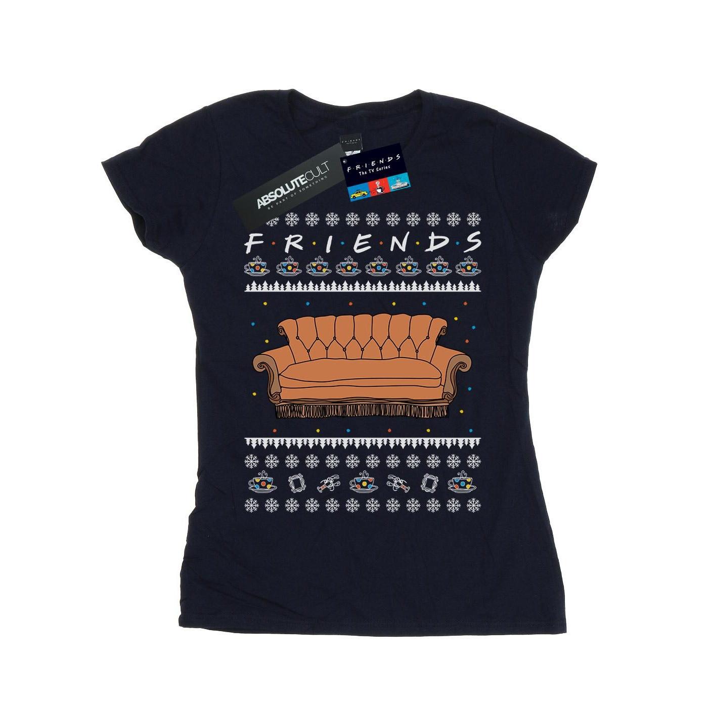 Image of Fair Isle Couch Tshirt Damen Marine XL