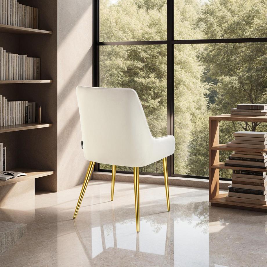 Tectake Chaise rembourrée Avane en velours rembourré  