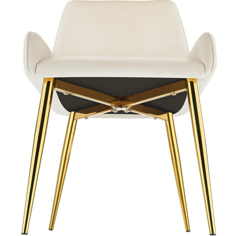 Tectake Chaise rembourrée Avane en velours rembourré  