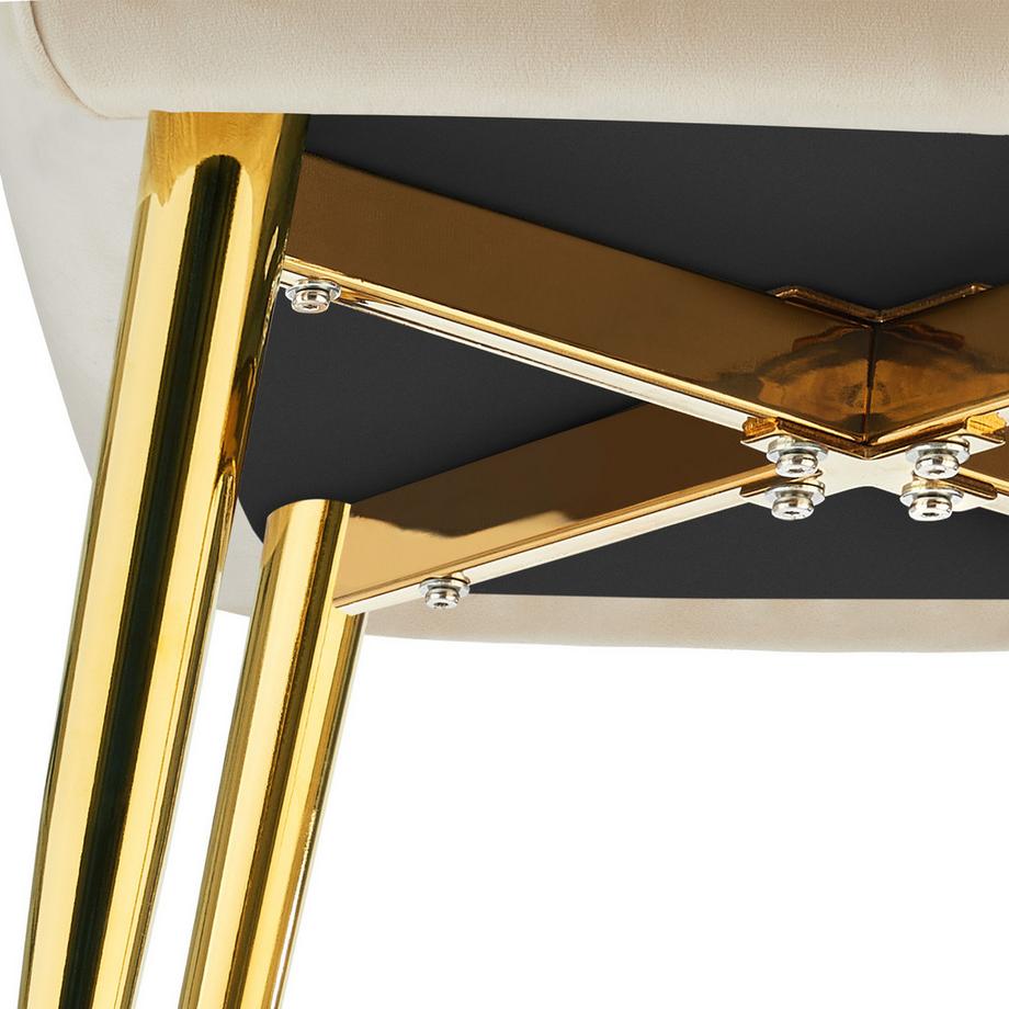 Tectake Chaise rembourrée Avane en velours rembourré  