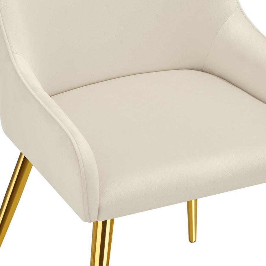 Tectake Chaise rembourrée Avane en velours rembourré  