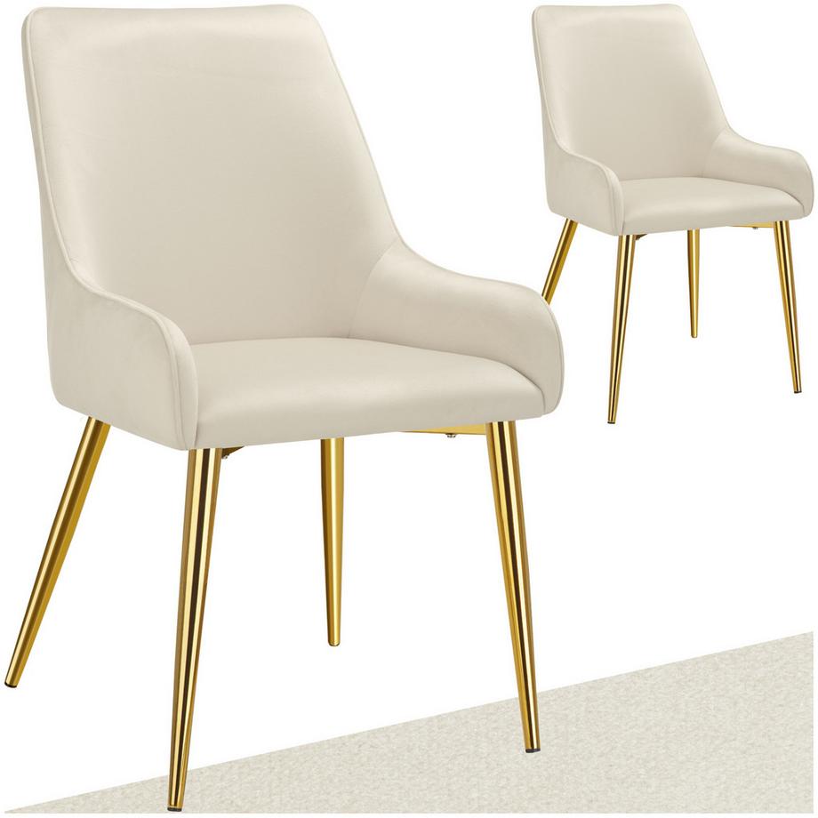 Chaise rembourrée Avane en velours rembourré
