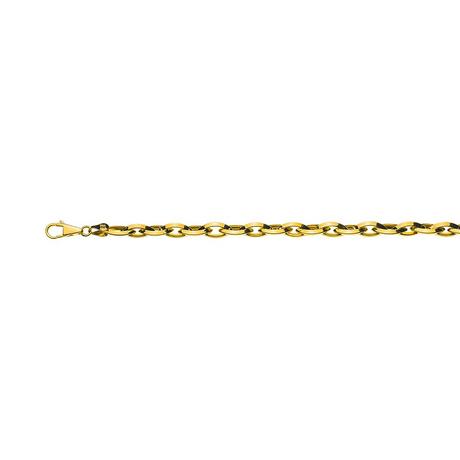 MUAU Schmuck  Collier Navette Gelbgold 750, 6.6x13.5mm, 50cm 