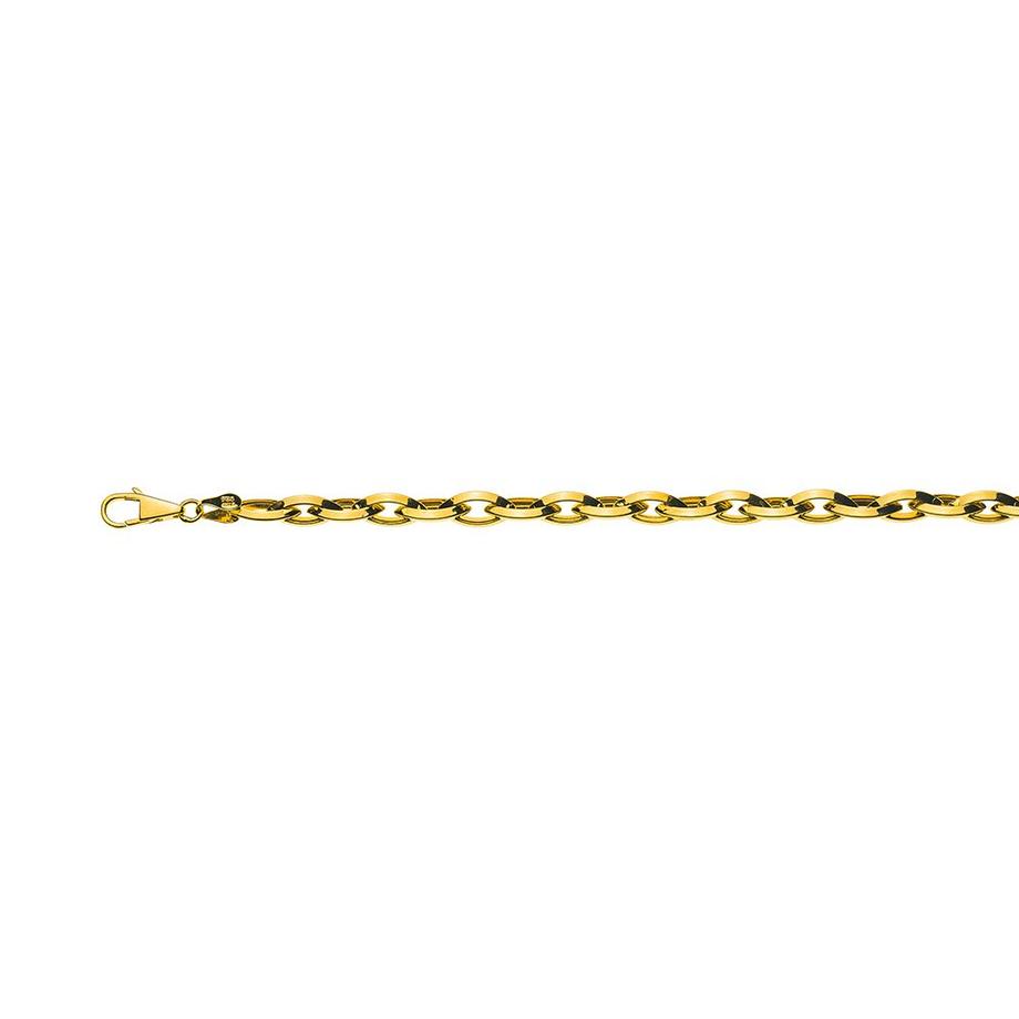 MUAU Schmuck  Collier Navette Gelbgold 750, 6.6x13.5mm, 50cm 