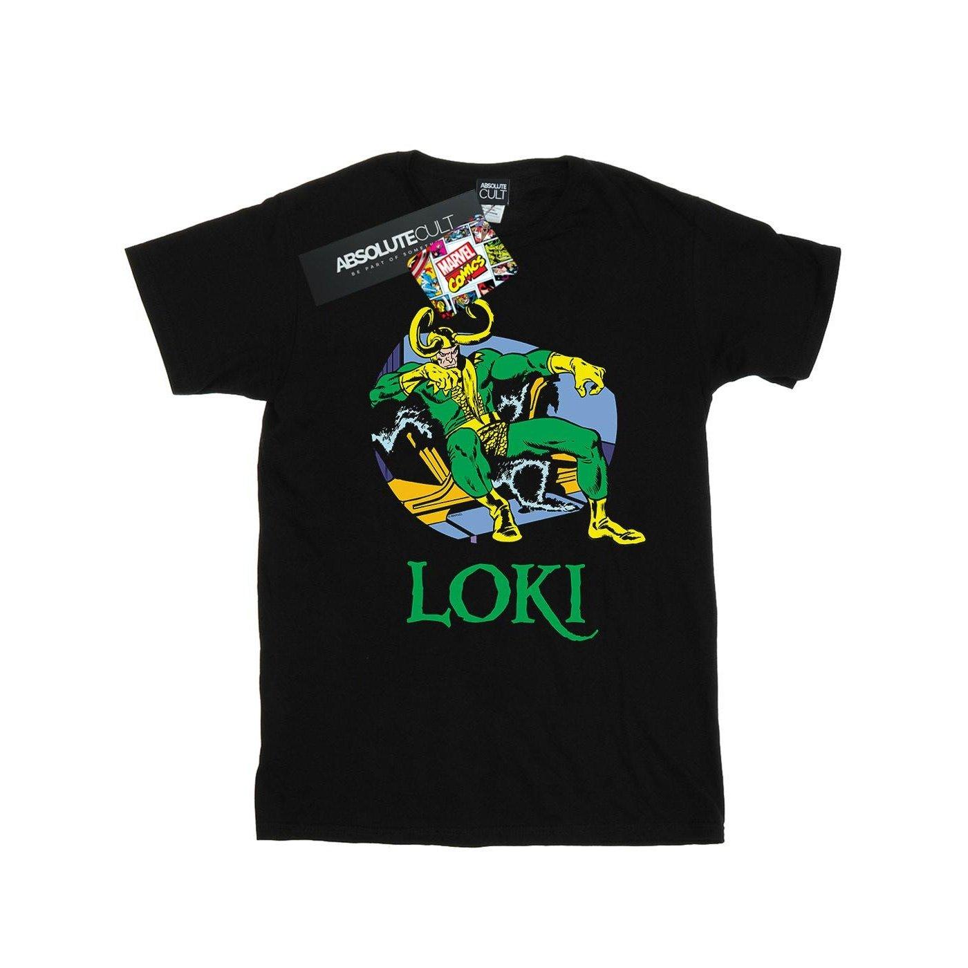 Image of Loki Throne Tshirt Damen Schwarz S